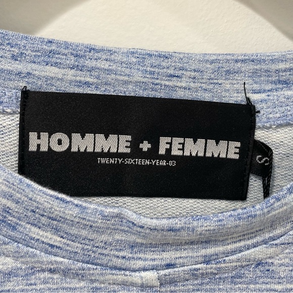 NWT Homme + Femme Blue Shirt - Picture 7 of 11